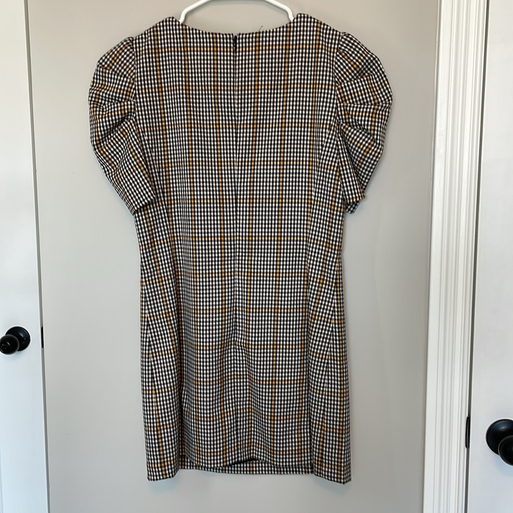 Amanda Uprichard Puff Sleeve Mini Dress In Westwick Plaid Size Small - Picture 9 of 13